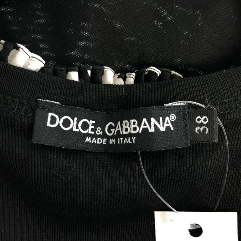 DOLCE＆GABBANA / ドルチェ＆ガッバーナ | フリル ノースリーブカットソー | 38 | レディース