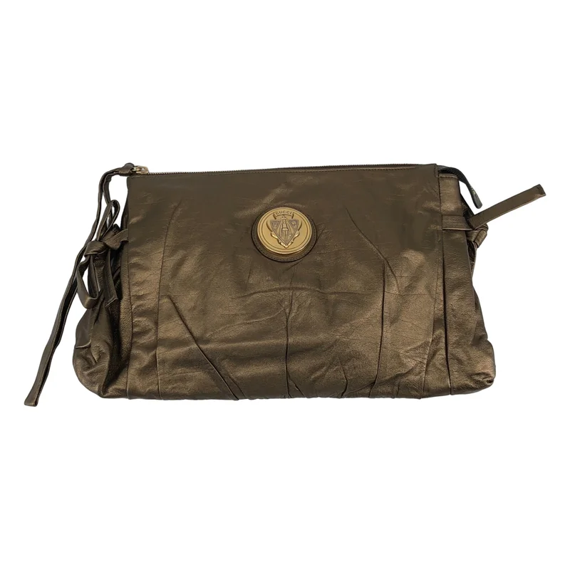 GUCCI / グッチ | ヒステリア レザー メタリック エンブレム クラッチバッグ |