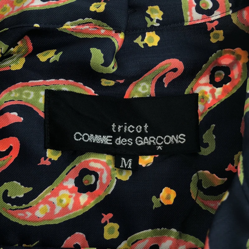 tricot COMME des GARCONS / トリココムデギャルソン | 2005SS | ポリエステル 総柄 フリル シャツ ブラウス | M | レディース