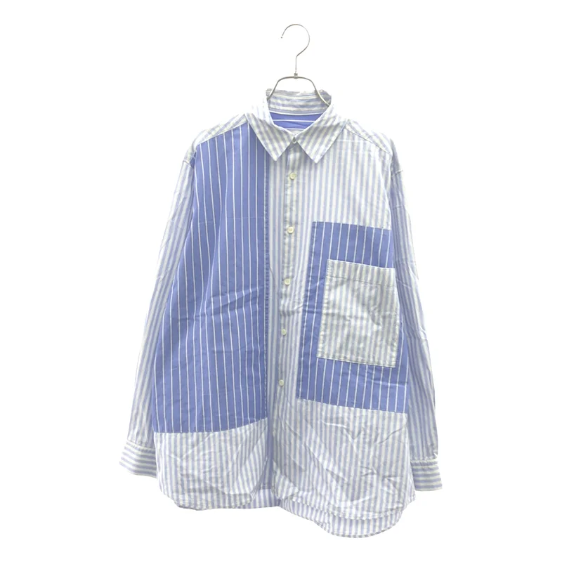 UJOH / ウジョー | Switching Pocket Shirt / オーバーシルエット ストライプ シャツ | 4 | メンズ