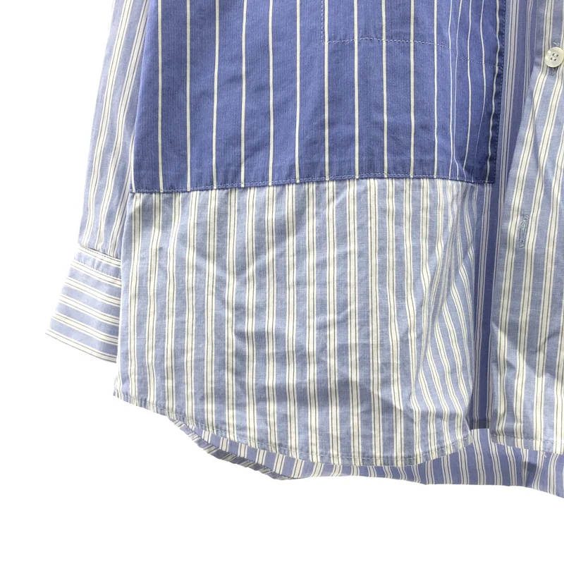 UJOH / ウジョー | Switching Pocket Shirt / オーバーシルエット ストライプ シャツ | 4 | メンズ