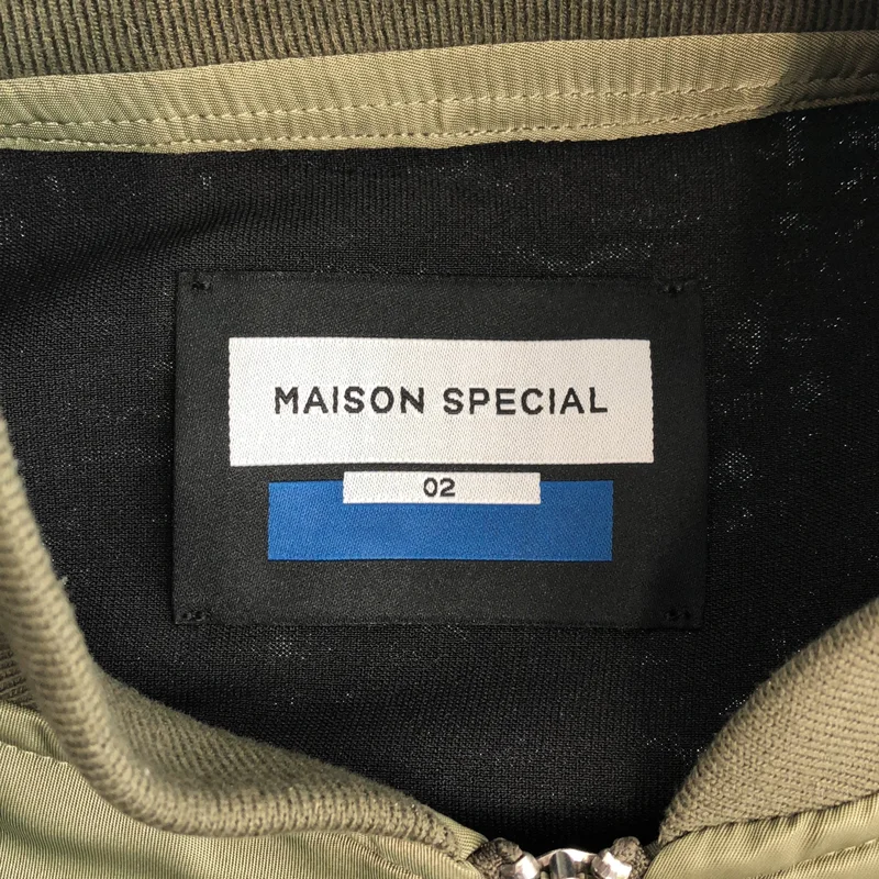 Maison Special / メゾンスペシャル | Layering MA-1 Docking Prime-Over Open Collar Shirt ドッキング ジャケット | 2 | メンズ