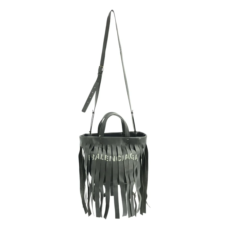 BALENCIAGA / バレンシアガ | ランドリーカバ 2way レザー フリンジ ハンドバッグ |