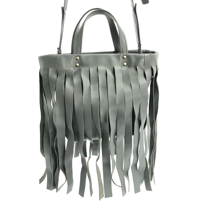 BALENCIAGA / バレンシアガ | ランドリーカバ 2way レザー フリンジ ハンドバッグ |