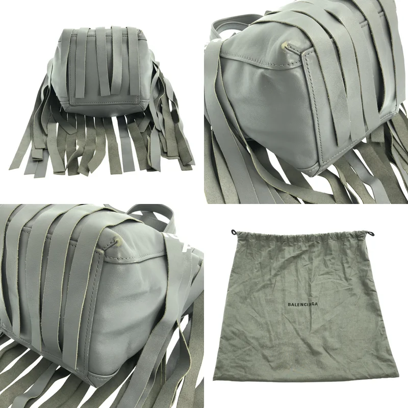 BALENCIAGA / バレンシアガ | ランドリーカバ 2way レザー フリンジ ハンドバッグ |