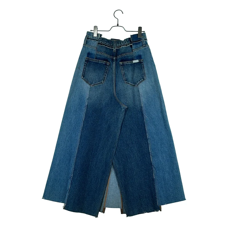 BITBLUE / ビットブルー | 再構築 カットオフ スリット デニムスカート | M | レディース