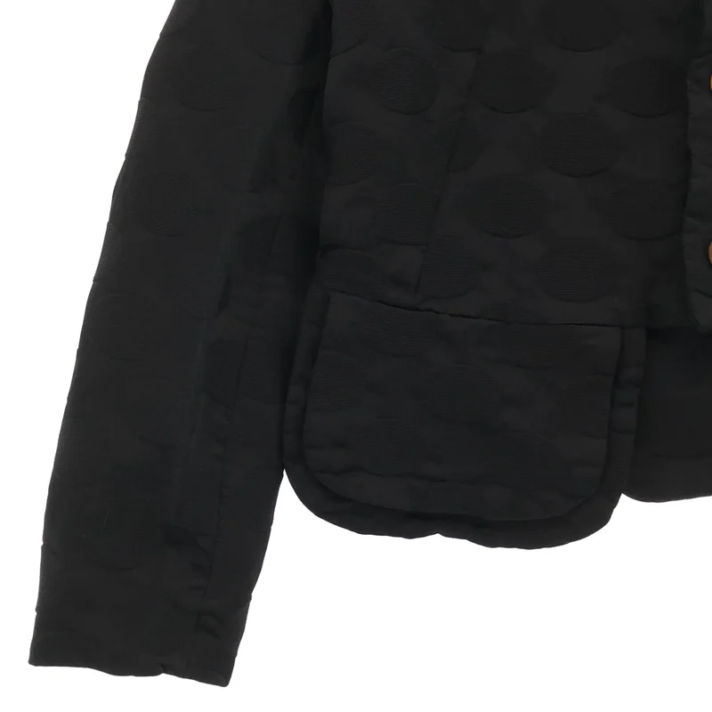 COMME des GARCONS COMME des GARCONS / コムコム | 2022SS | ポリエステル 縮絨 ドット ショートテーラードジャケット | S | レディース