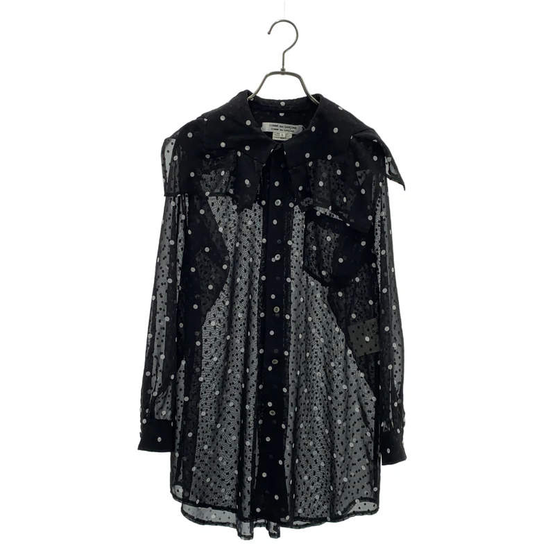 COMME des GARCONS COMME des GARCONS / コムコム | 2022AW | ドット フリルカラー シフォンブラウス | S | レディース