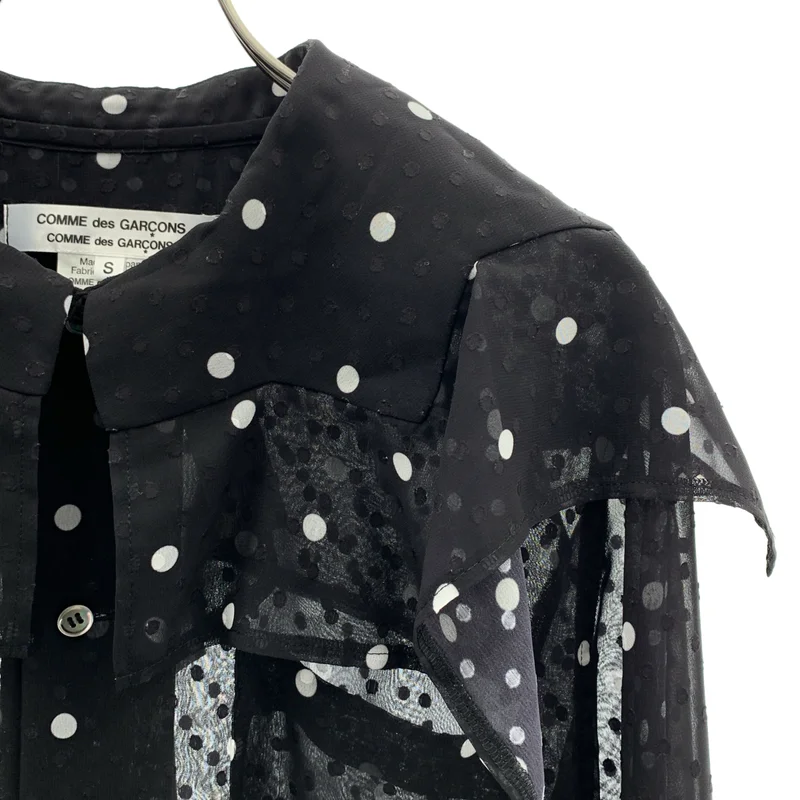 COMME des GARCONS COMME des GARCONS / コムコム | 2022AW | ドット フリルカラー シフォンブラウス | S | レディース