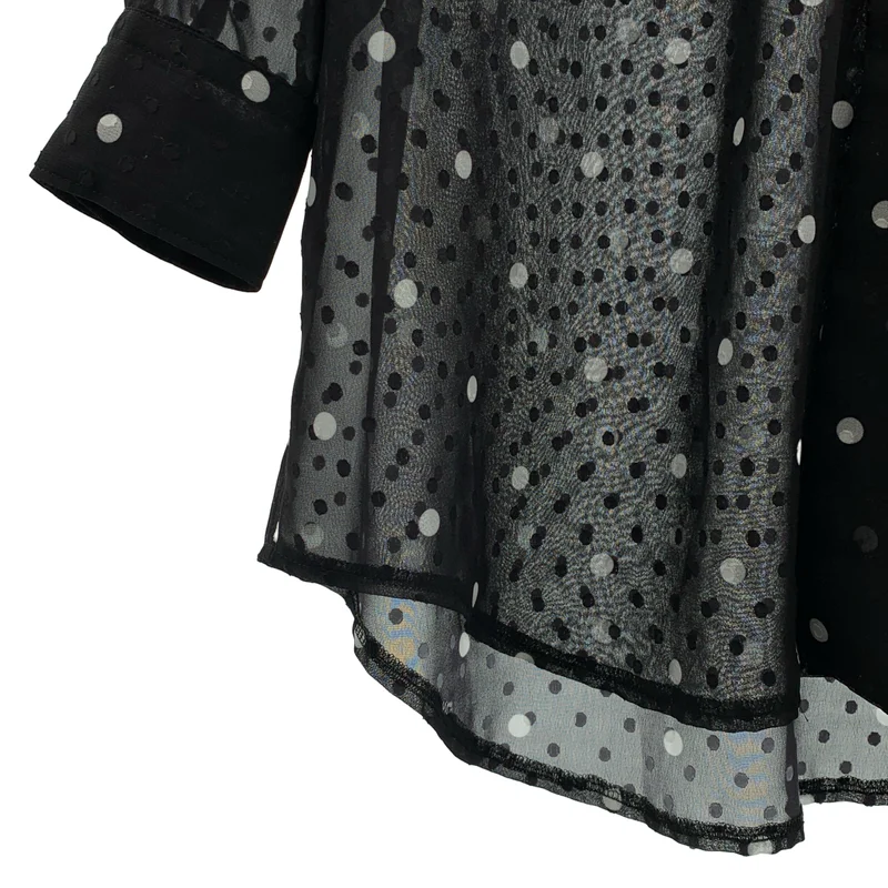 COMME des GARCONS COMME des GARCONS / コムコム | 2022AW | ドット フリルカラー シフォンブラウス | S | レディース