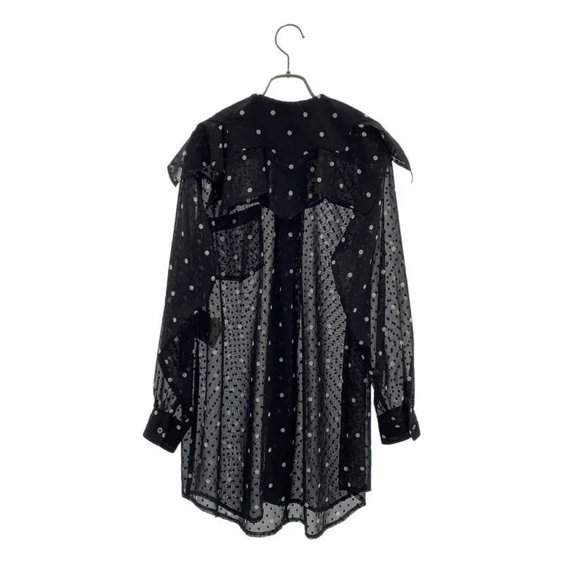 COMME des GARCONS COMME des GARCONS / コムコム | 2022AW | ドット フリルカラー シフォンブラウス | S | レディース