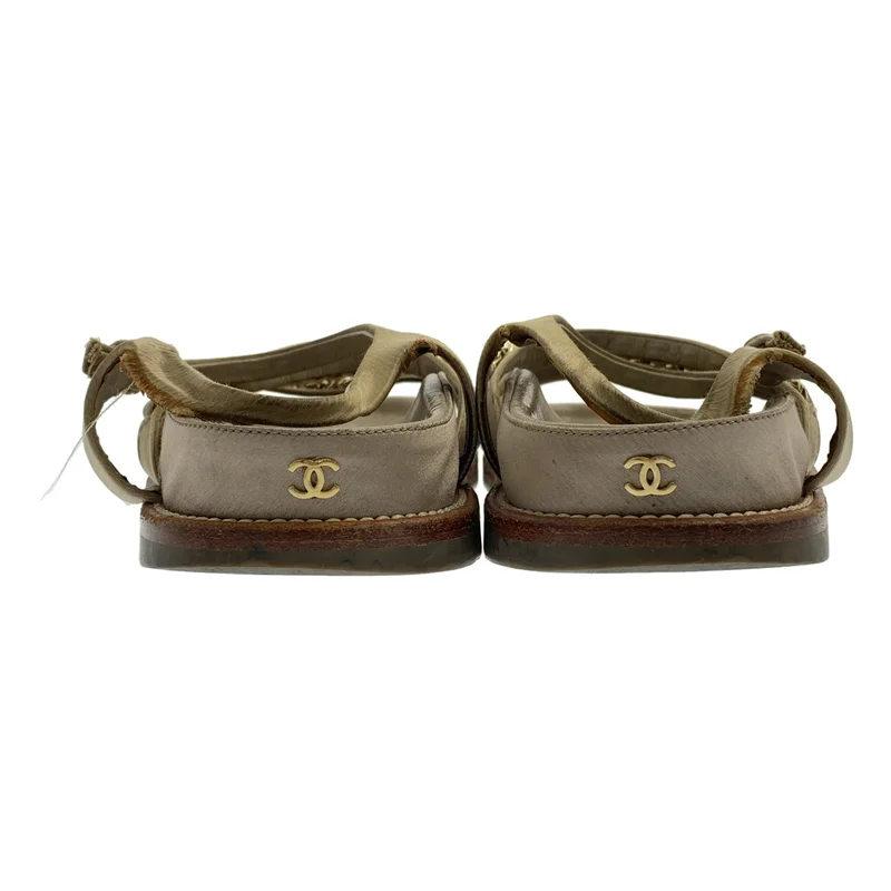 CHANEL / シャネル | チェーン ストラップ サンダル | 37 | レディース