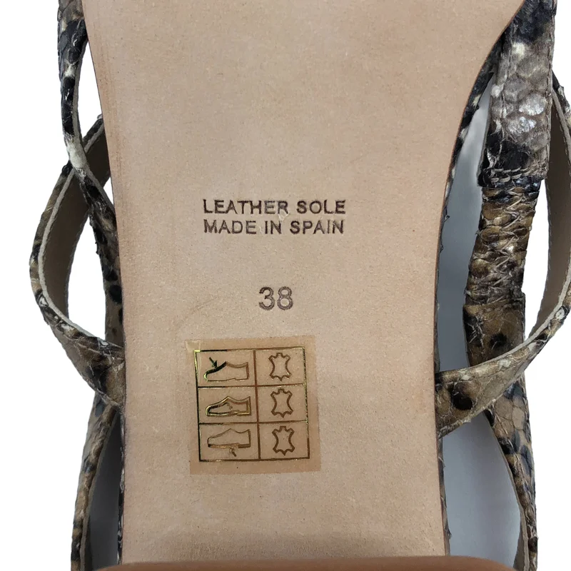 PELLICO SUNNY / ペリーコサニー | × Demi-Luxe BEAMS 別注 パイソン スクエアヒール ストラップサンダル | 38 | レディース