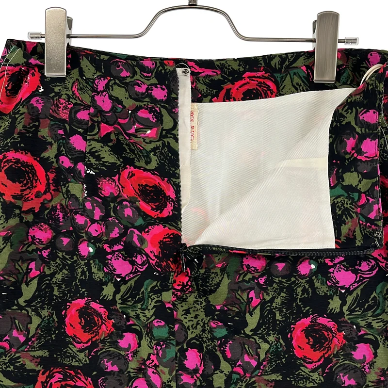 MARNI / マルニ | 総柄 バックジップ スリット スカート / 総裏地 | 38 | レディース