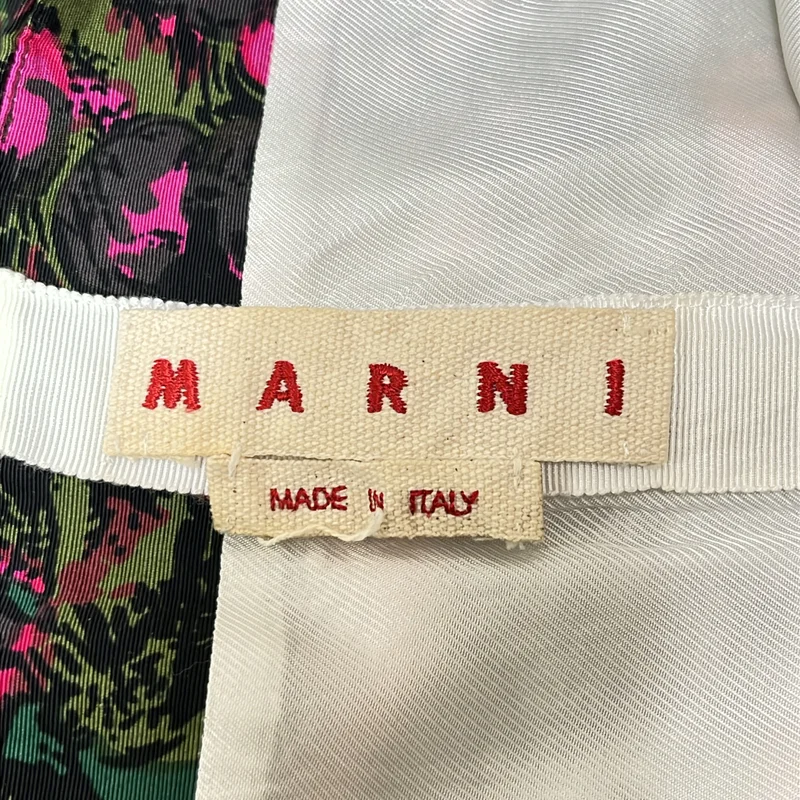 MARNI / マルニ | 総柄 バックジップ スリット スカート / 総裏地 | 38 | レディース