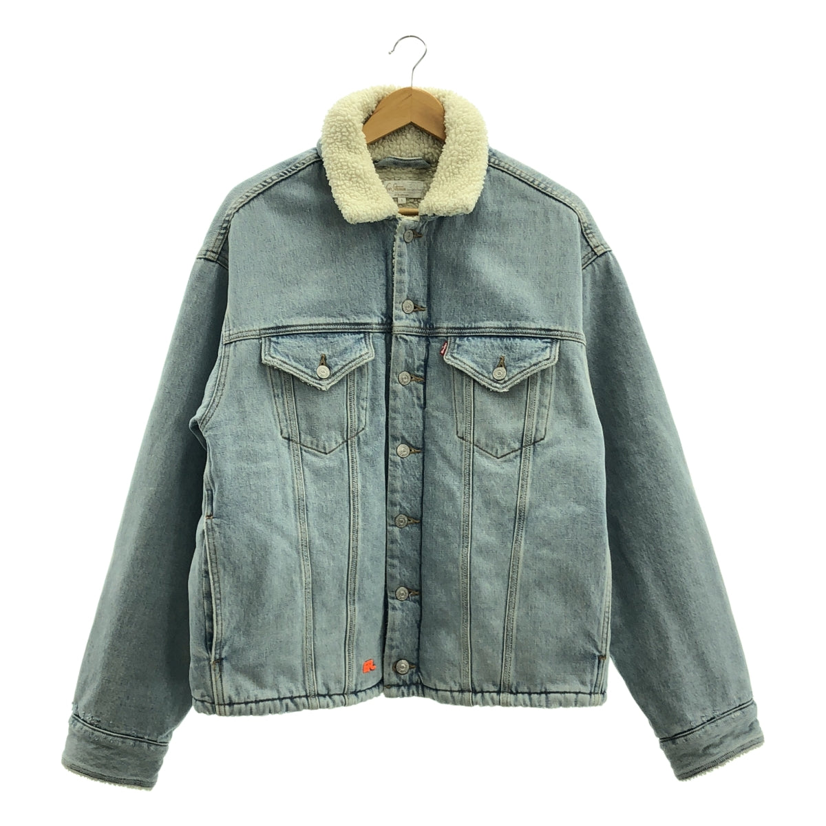 【美品】  ERL / イーアールエル | × Lev's リーバイス Sherpa Trucker DENIM シェルパ トラッカー ボア デニムジャケット | L | インディゴ | メンズ 美品】 ERL / イーアールエル | × Lev's リーバイス Sherpa Trucker