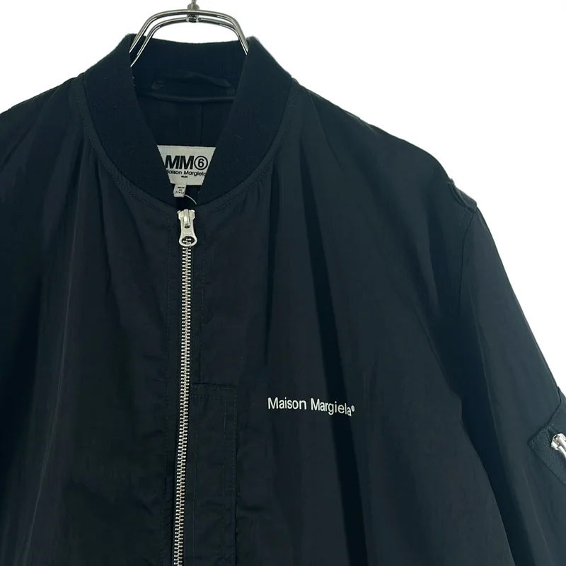 MM6 Maison Margiela / エムエムシックスメゾンマルジェラ | 2020AW | ロゴプリント ロングボンバージャケット | 40 | レディース
