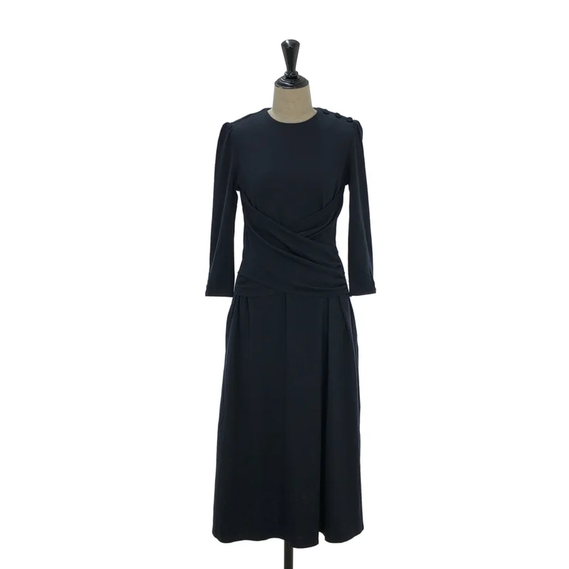 BORDERS at BALCONY / ボーダーズアットバルコニー | 2023AW | WEEKEND CROSS DRESS / ウール ウィークエンド クロスドレス | 36 | レディース