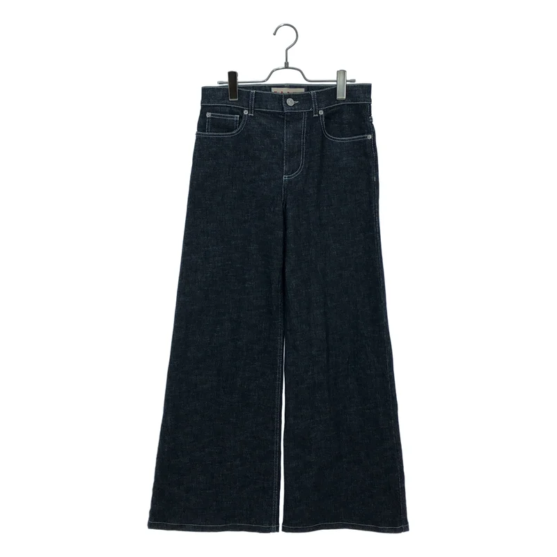 MARNI / マルニ | 2026SS | ロゴエンブロイダリー ストレッチ ワイドデニムパンツ | 40 | レディース