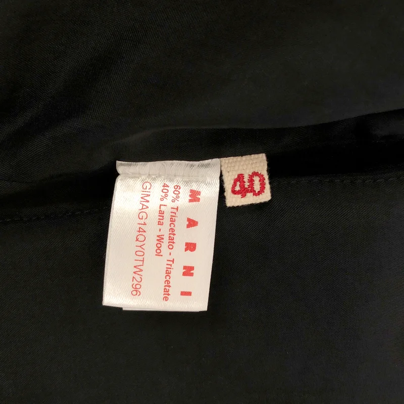 MARNI / マルニ | ウール 異素材 カットオフ ノーカラージャケット | 40 | レディース