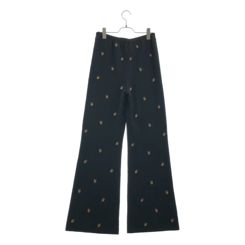 CABaN / キャバン | 2025SS | コットン カシミヤ エンブロイダリー ニットパンツ | F | レディース