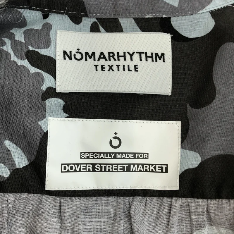 NOMARHYTHM TEXTILE / ノーマリズムテキスタイル | コットン カモフラージュ カットオフ バンドカラーシャツワンピース | One | レディース