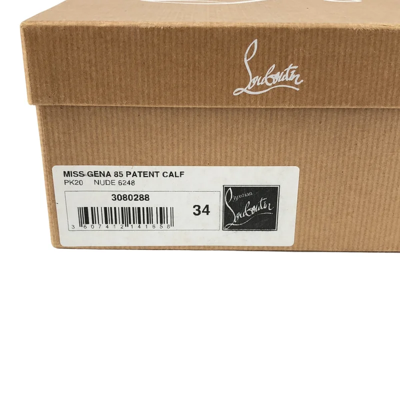 Christian Louboutin / クリスチャンルブタン | パテントレザー ラウンドトゥ ヒール パンプス | 34 | レディース