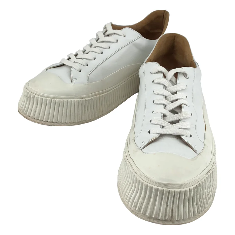 JIL SANDER / ジルサンダー | 2022AW | レザー プラットフォームスニーカー | 44 | メンズ
