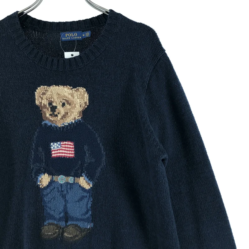 POLO RALPH LAUREN / ポロラルフローレン | コットン リネン ポロベア ニット セーター | M | メンズ