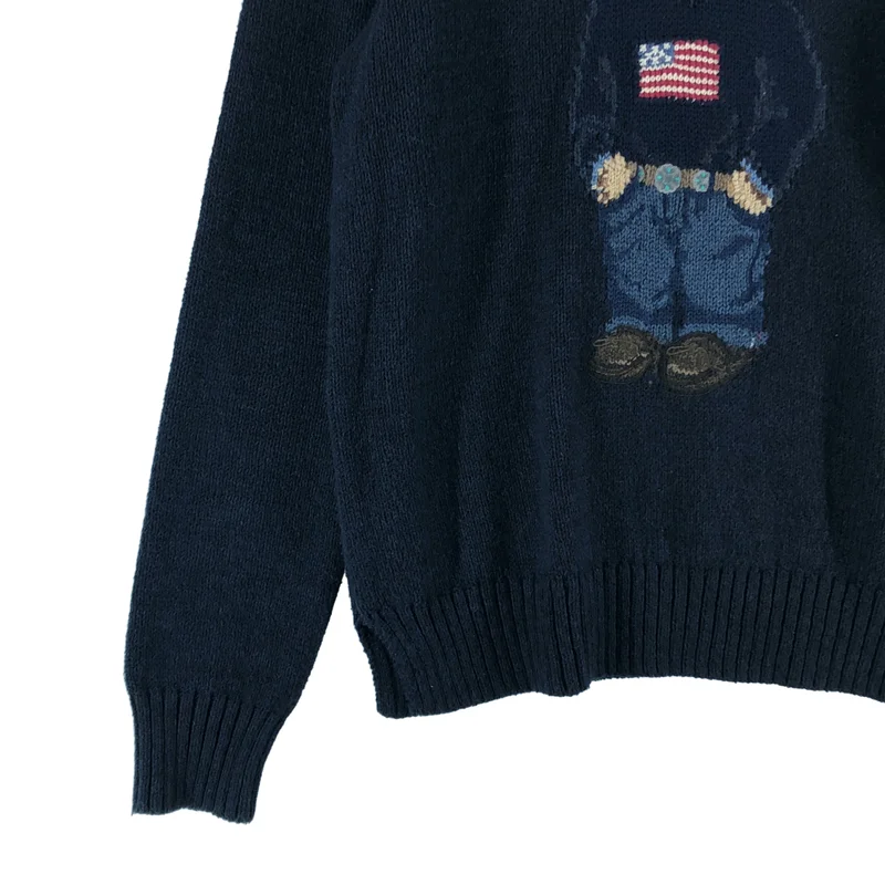 POLO RALPH LAUREN / ポロラルフローレン | コットン リネン ポロベア ニット セーター | M | メンズ