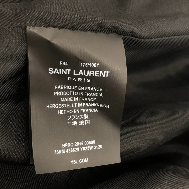 SAINT LAURENT / サンローラン | ベルベット ビッグカラー ミニドレス | 44 | レディース