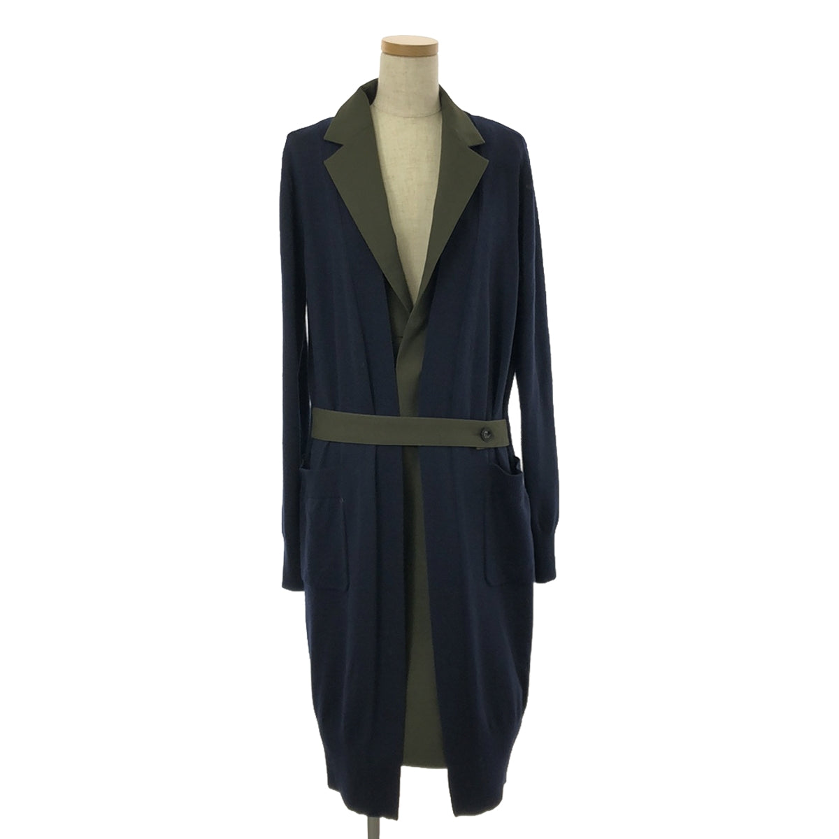 sacai / サカイ | 二ットドッキング チェスターコート | ネイビー