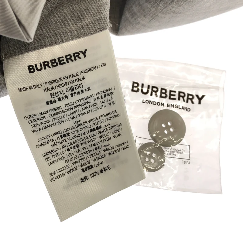 BURBERRY LONDON ENGLAND / バーバリーロンドンイングランド | ウール TBロゴ 刺しゅう 2B テーラードジャケット | 46 | メンズ
