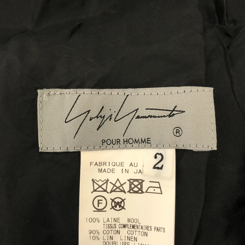 YOHJI YAMAMOTO POUR HOMME / ヨウジヤマモトプールオム | 2023SS | ウール シワギャバ ランダムタックパンツ | 2 | メンズ
