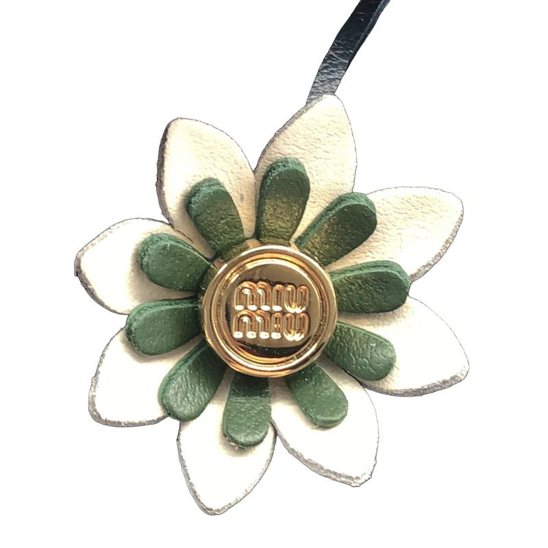 miu miu / ミュウミュウ | レザー フラワー タッセル チャーム |