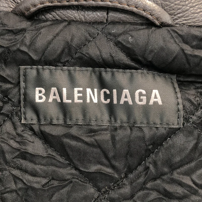 BALENCIAGA / バレンシアガ | 2022AW | Sporty B Leather Taxi Jacket / スポーティ B レザー タクシージャケット | 42 | メンズ