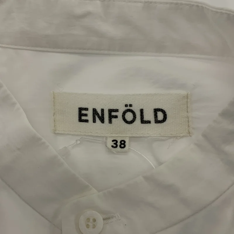 ENFOLD / エンフォルド | タイプライター スタンドカラー シャツ | 38 | レディース