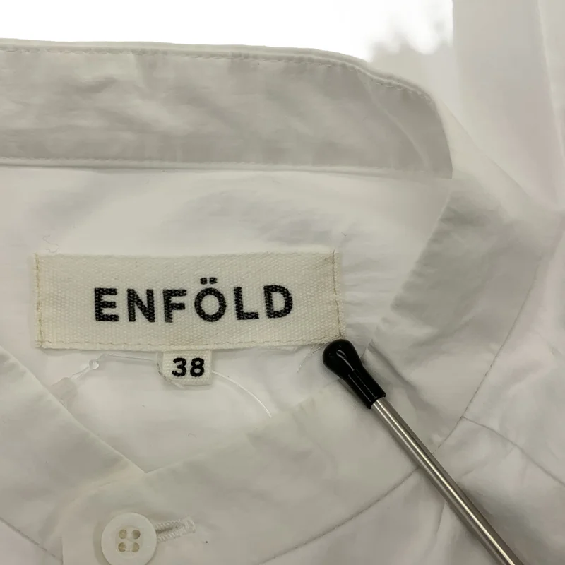 ENFOLD / エンフォルド | タイプライター スタンドカラー シャツ | 38 | レディース