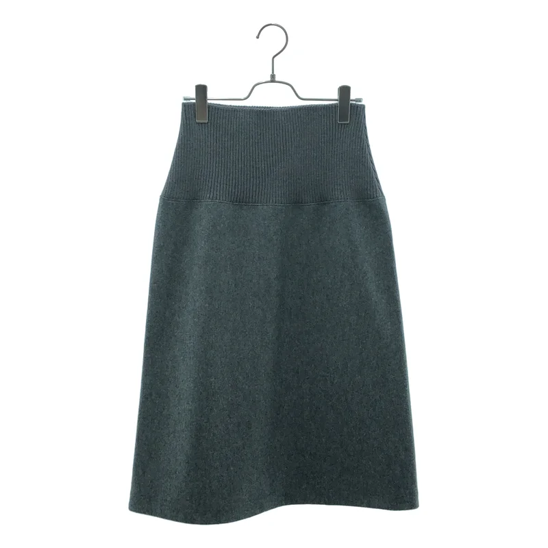 JIL SANDER / ジルサンダー | 2025AW | ウール リブ切替 ニット スカート | 34 | レディース