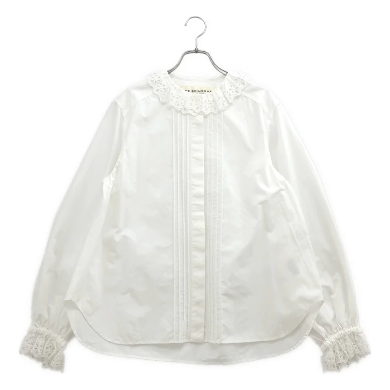 Shinzone / シンゾーン | Cotton Dobby Lace Collar Blouse レースカラーブラウス | F0 | レディース