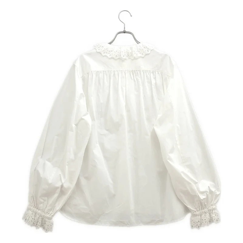 Shinzone / シンゾーン | Cotton Dobby Lace Collar Blouse レースカラーブラウス | F0 | レディース