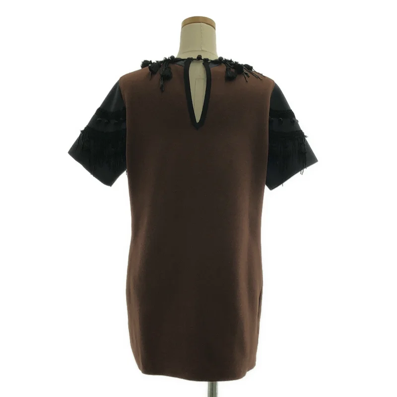 MARC JACOBS / マークジェイコブス | ビジュー 装飾 ロング ニット セーター | S | レディース