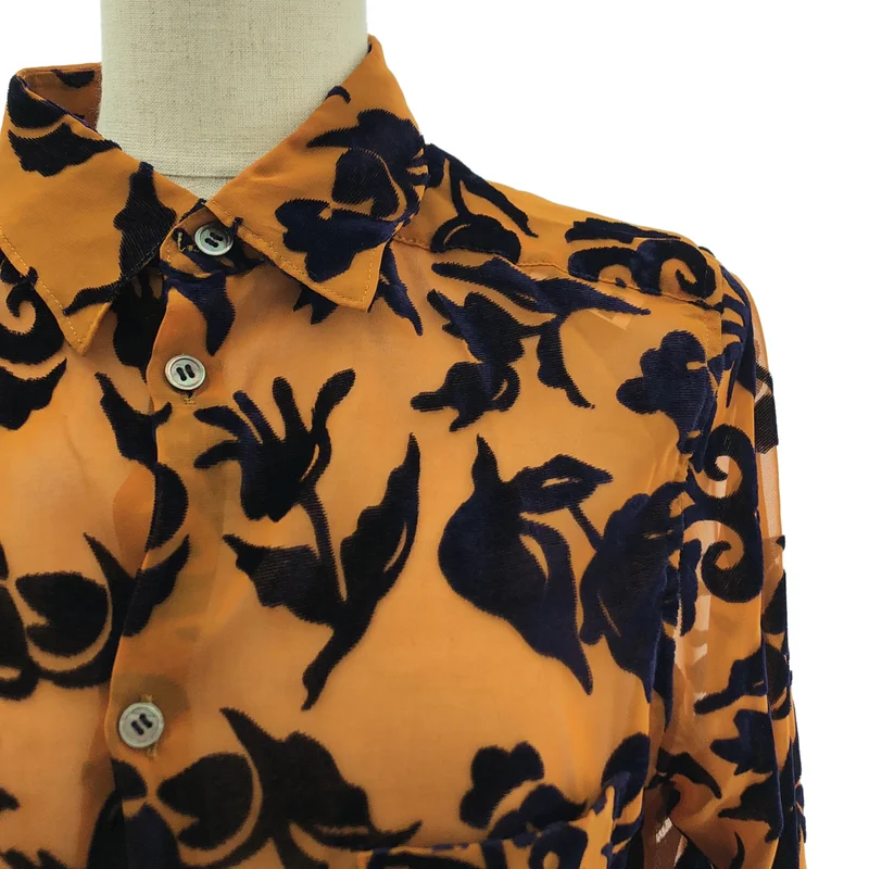 JUNYA WATANABE COMME des GARCONS / ジュンヤワタナベ | 2012AW | レーヨン 総柄 シャツ ブラウス | M | レディース