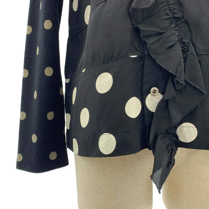 tricot COMME des GARCONS / トリココムデギャルソン | 2002AW | 異素材 切替 フリル シャツ ブラウス | S | レディース
