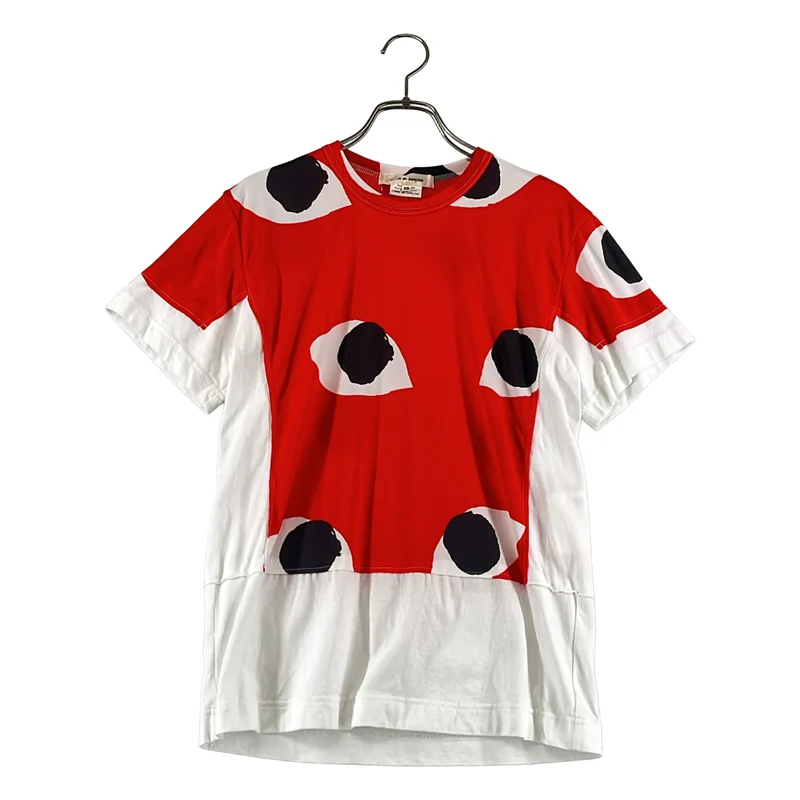 COMME des GARCONS / コムデギャルソン | 2021SS | 異素材 プリントクルーネック Tシャツ カットソー | XS | レディース