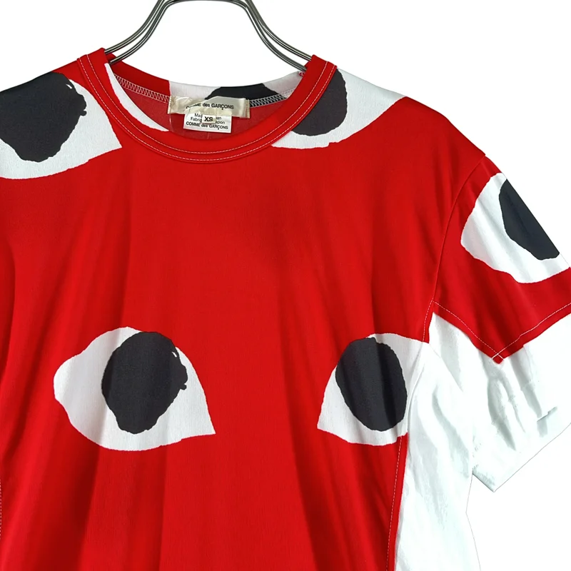 COMME des GARCONS / コムデギャルソン | 2021SS | 異素材 プリントクルーネック Tシャツ カットソー | XS | レディース