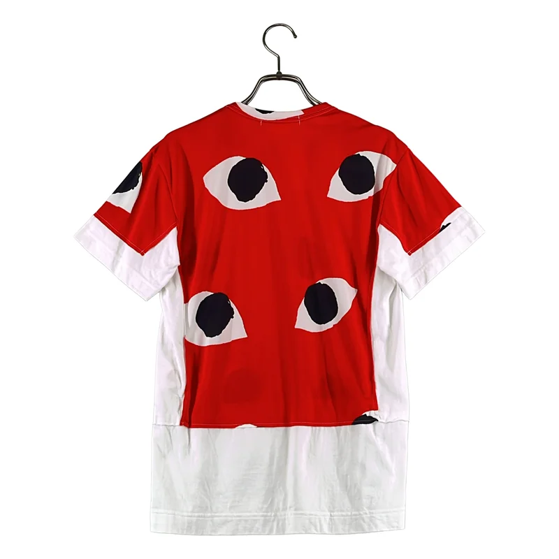 COMME des GARCONS / コムデギャルソン | 2021SS | 異素材 プリントクルーネック Tシャツ カットソー | XS | レディース