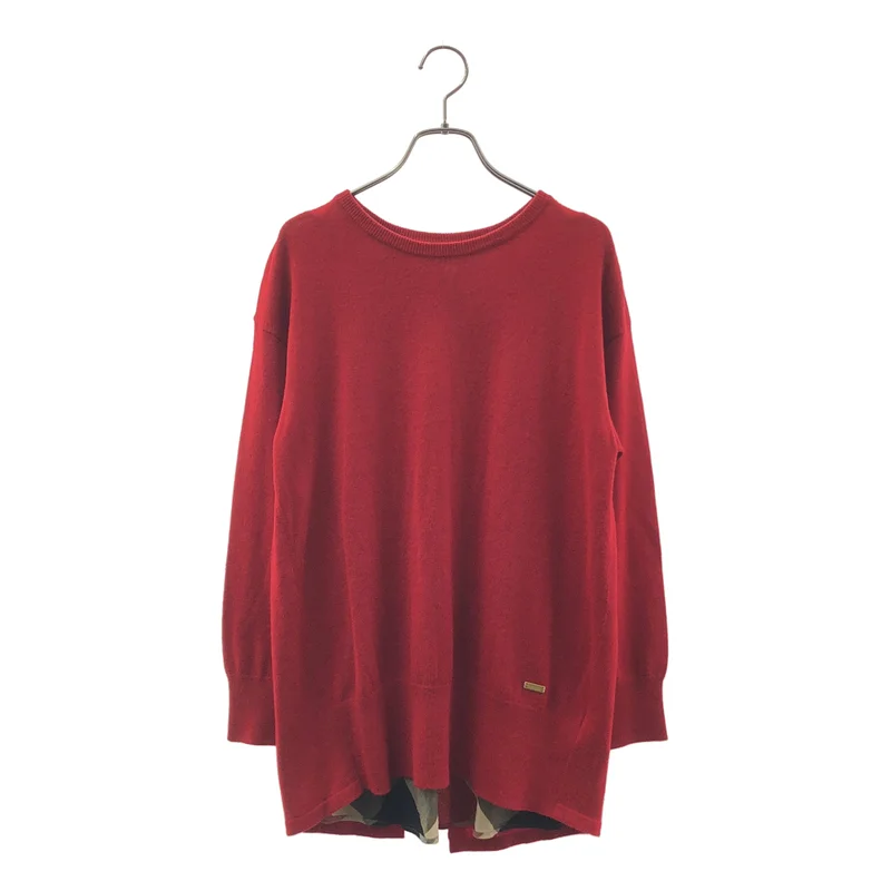 BLUE LABEL CRESTBRIDGE / ブルーレーベル・クレストブリッジ | ウール クルーネック チュニックニット | 38 | レディース