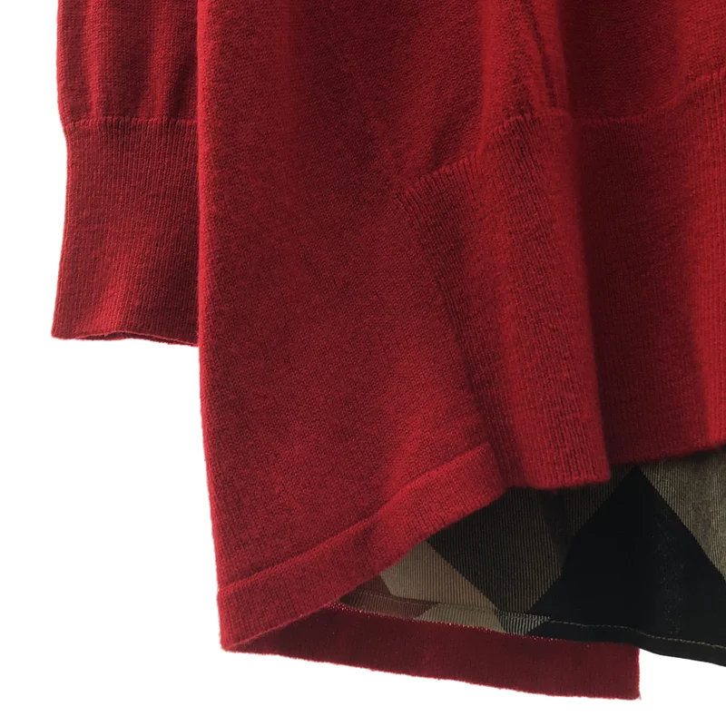 BLUE LABEL CRESTBRIDGE / ブルーレーベル・クレストブリッジ | ウール クルーネック チュニックニット | 38 | レディース