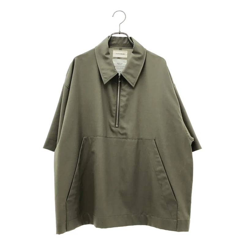 MARKAWARE / マーカウェア | オーガニックウールトロピカル ハーフジップシャツ | 2 | メンズ